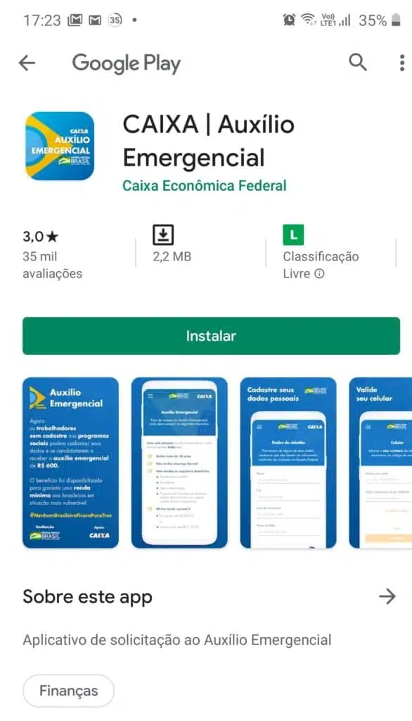 APP Caixa - Auxílio Emergencial